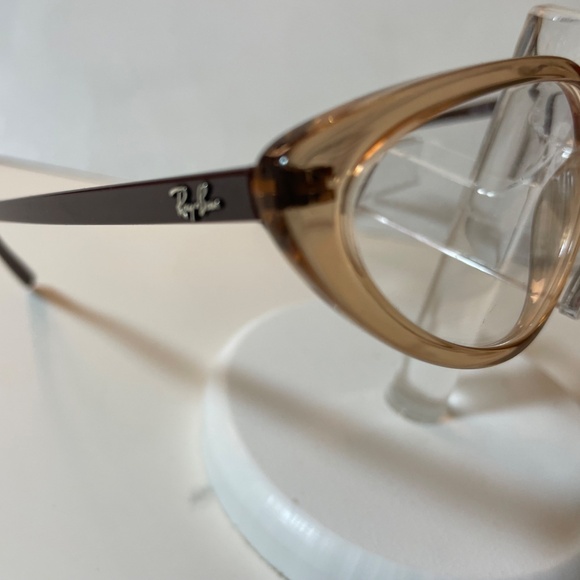 NEW AUTHENTIC RAY-BAN LADIES EYEGLASS FRAME 7188 LIGHT BROWN w RAY BAN CASE - Picture 2 of 5